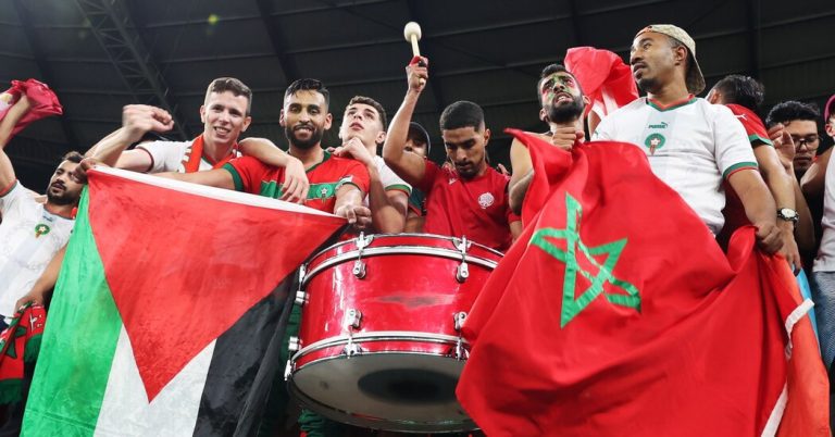 Waving the Palestinian Flag, Celebrating the World Cup’s Unofficial Team