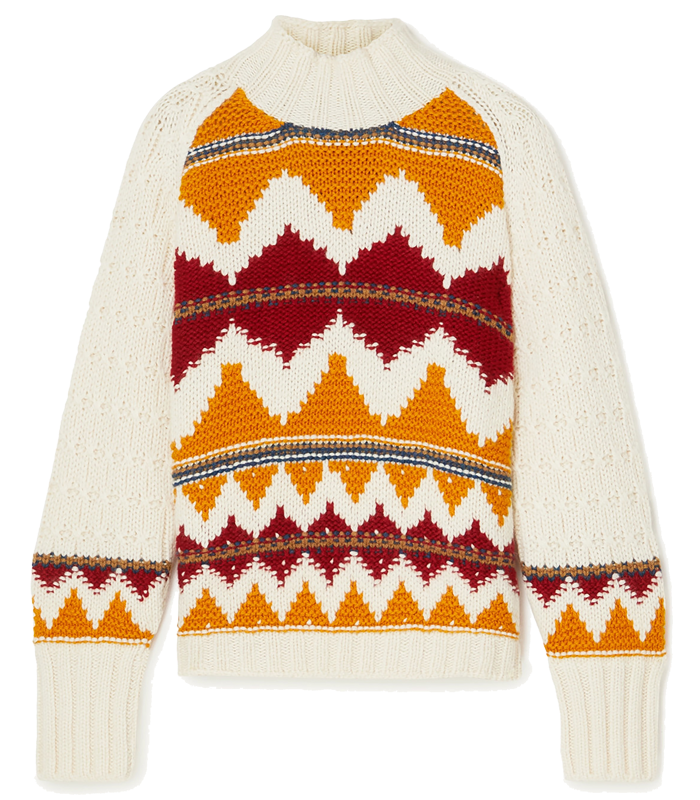 Cutout of a patterned jumper