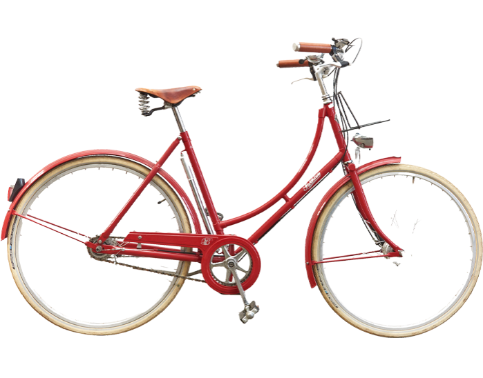 A red bicycle