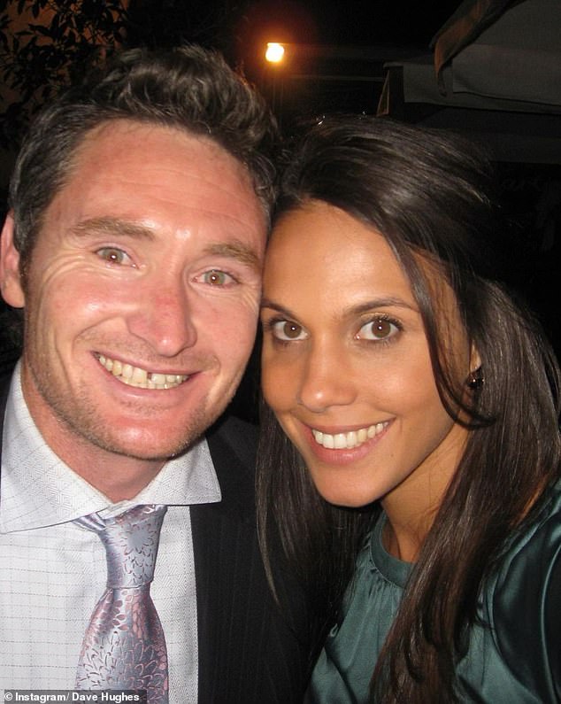 When it comes to being sober in social situations, Hughes admitted it was tough at first, but his friends and family were very supportive. (Pictured with his wife Holly Ife)