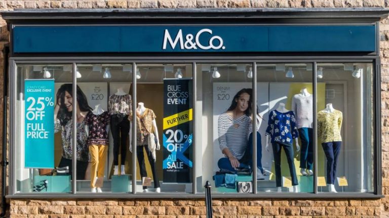 High street clothing retailer M&Co enters administration