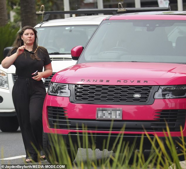 Billionaire heiress Francesca Packer drives around in a hot pink $200K Range Rover Vogue