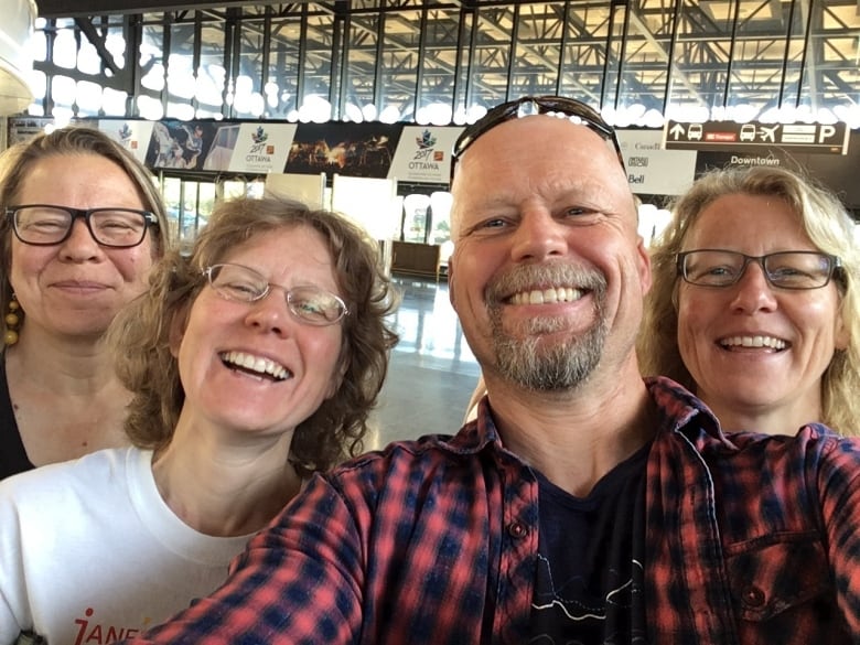 Elisabeth Salm, second from left, with siblings