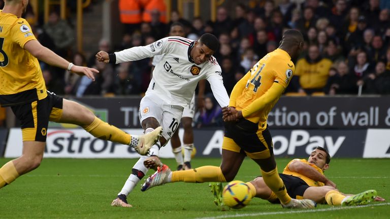 Marcus Rashford gives Man Utd the lead