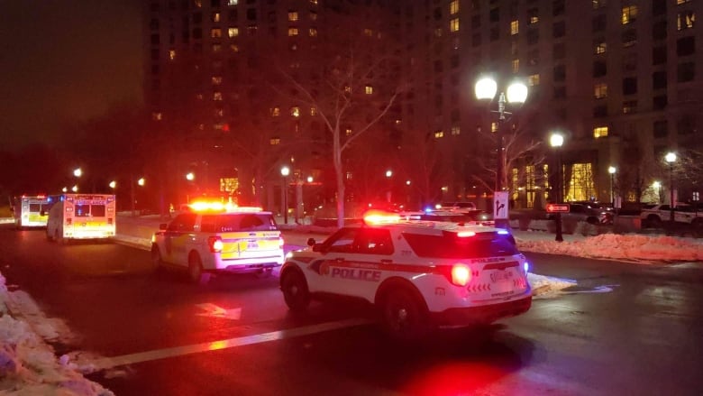 York Regional Police said there's a heavy police presence near a condo in the Jane and Rutherford area after multiple people were shot Sunday night.