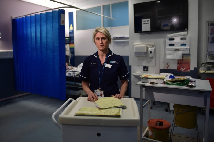 Nurse Claire Wilmont at the Royal Victoria Hospital 