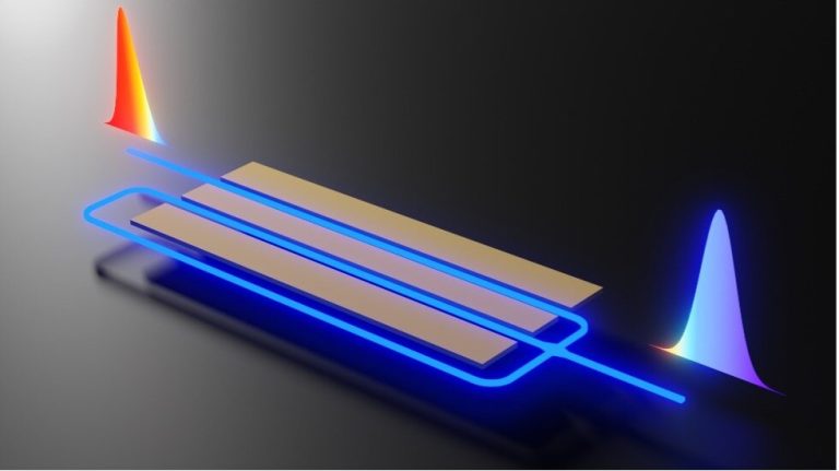 Changing the color of quantum light on an integrated chip