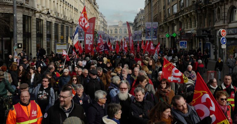 French Protesters Rally in Last Angry Push Before Pension Bill Vote