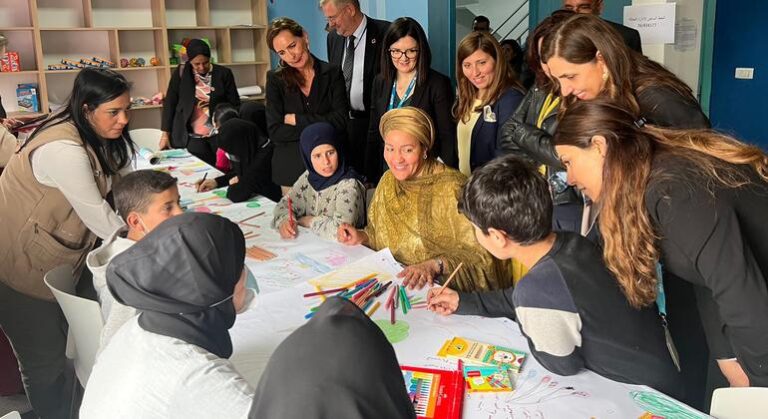 In Lebanon, UN deputy chief explores first-hand, challenges facing children and persons with special needs