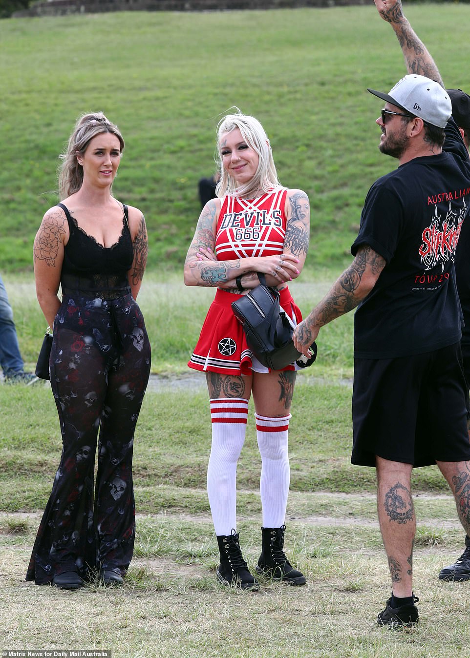 These boots were made for moshing: Knotfest attendees were rushing into the festival grounds as early as 11:30am for the opening act, Malevolance