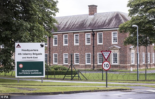 Catterick Garrison Headquarters in Yorkshire, another one of the discussed sites for Channel migrants