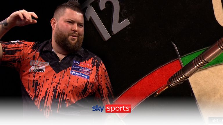 Michael Smith was so close to getting another nine-darter in his semi-final match with Nathan Aspinall