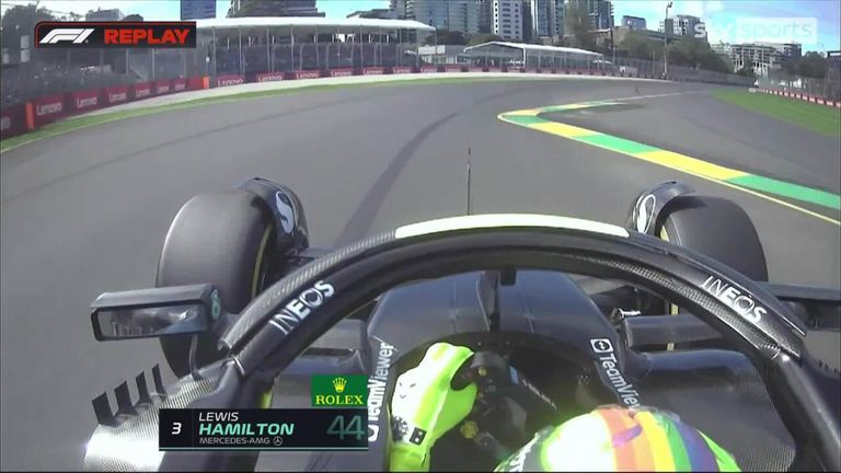 Lewis Hamilton came close to an incident during P1 in Australia after having a big snap of oversteer in his Mercedes