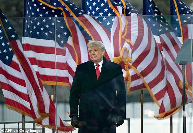 Trump on January 6, 2021 - the day his supporters stormed the US Capitol