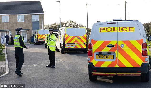 Police were called to reports of gunshots at a property in Meridian Close, Bluntisham (pictured) where Josh Dunmore was found dead