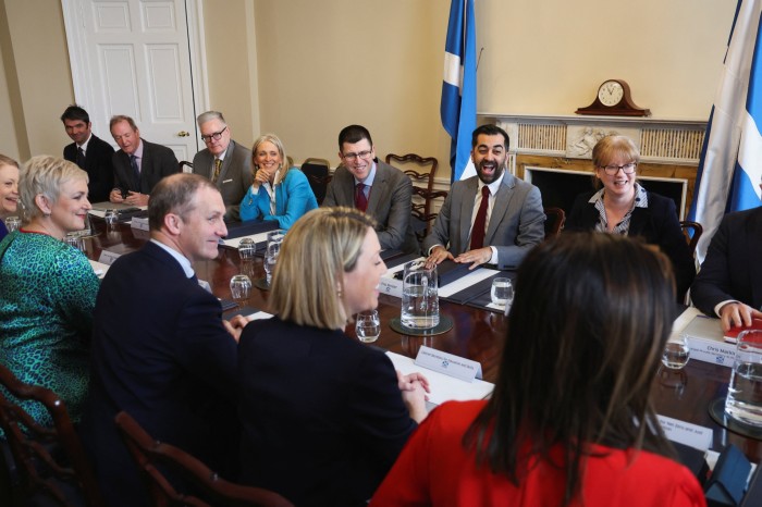 Humza Yousaf with his cabinet