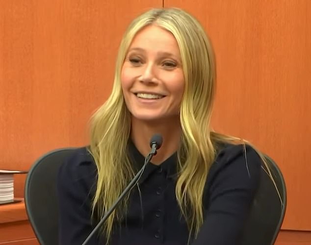 Gwyneth Paltrow giving evidence during the ski-crash trial last Friday