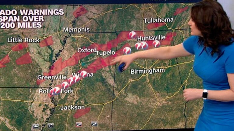 Video: See tornado path across Mississippi and Alabama