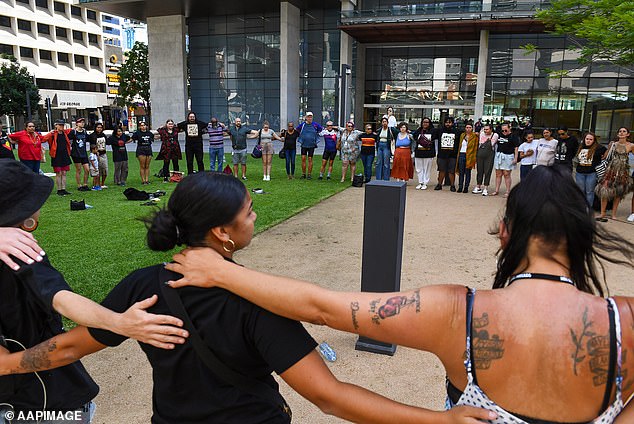 Protesters lockdown Brisbane Supreme and District courts after the death of Aubrey Donohue