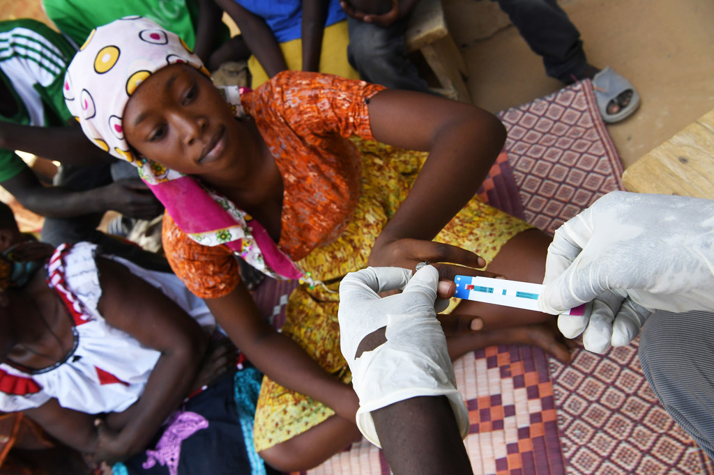 A young woman tests negative for HIV at her home in Ndjamena, the capital of Chad.