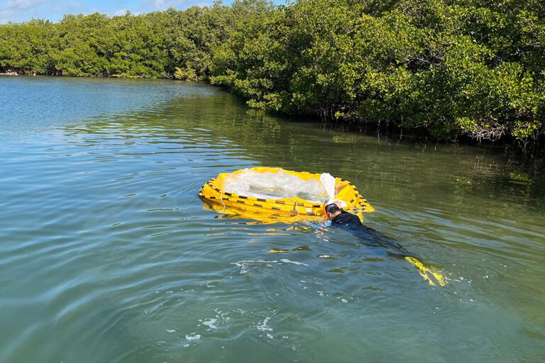 Research team uses 6-foot ‘test tubes’ to study red tide