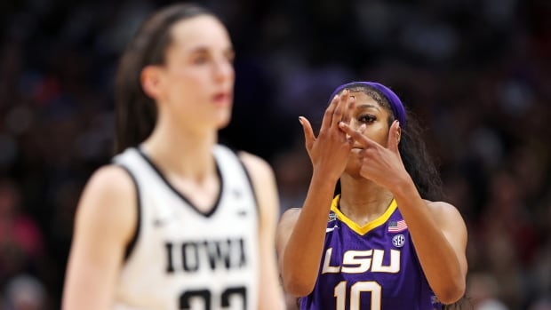 LSU’s Angel Reese unapologetic over gestures to Iowa star Clark in NCAA title game