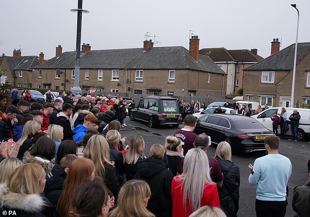 His death left the local community feeling 'deeply shocked', Reverend Michael Mair told the service at St David's Broomhouse Parish Church in the city on Friday