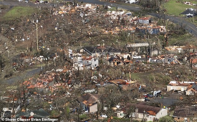 Little remains of the neighborhood after powerful storm left a trail of destruction