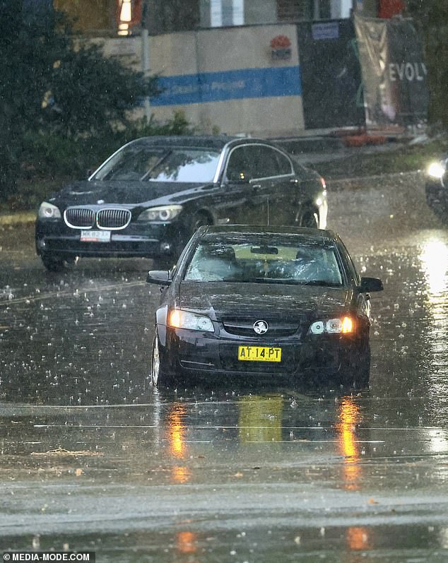 Temperatures in Sydney dropped to a cool 16C on Sunday morning as the heavy rain hammered the NSW capital with more expected over the next four days