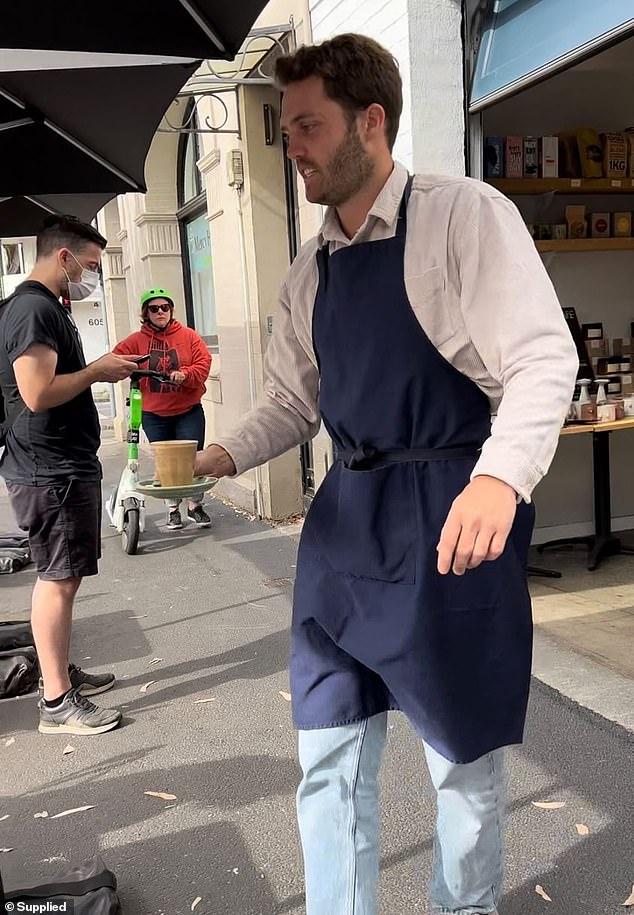 Mr Hare started working weekends at a café in Carlton North in between his farm work