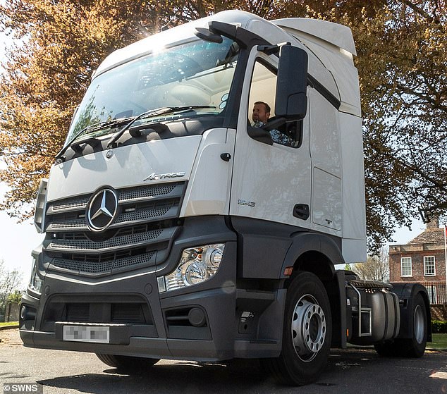 Officers previously used the 'stealthy' lorry's cab (pictured) to look inside vehicles and see if drivers were wearing seatbelts or using mobile phones