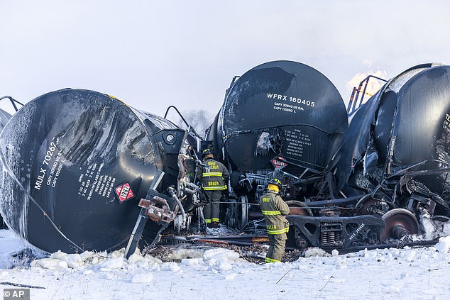 Raymond locals were warned not to travel to the site as officials continue to battle the blaze