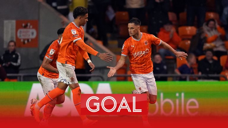 Blackpool&#39;s Jerry Yates converts a spot-kick for the Tangerines as his well taken penalty makes it 1-1 against Millwall.