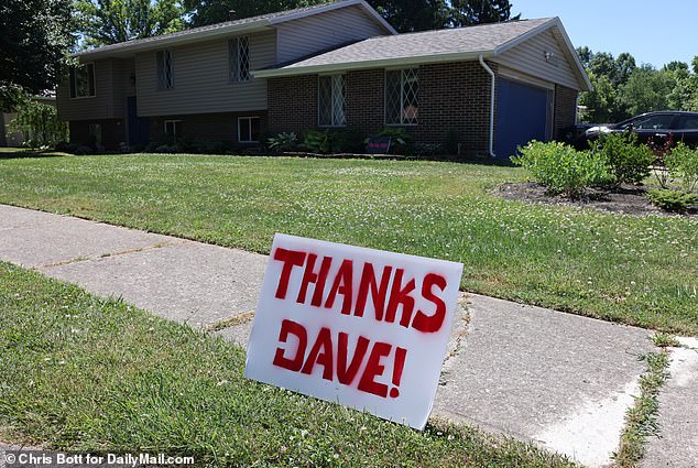 Signs supporting Chappelle are seen in Yellow Springs, Ohio