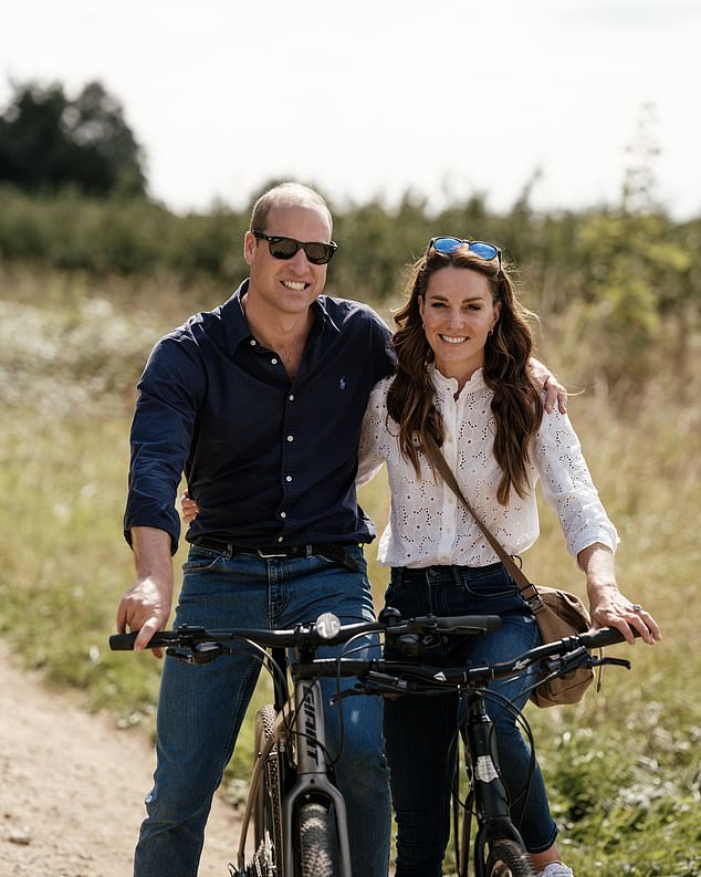 The Prince and Princess of Wales today shared an outdoorsy new photograph from a family day out to mark 12 years of marriage