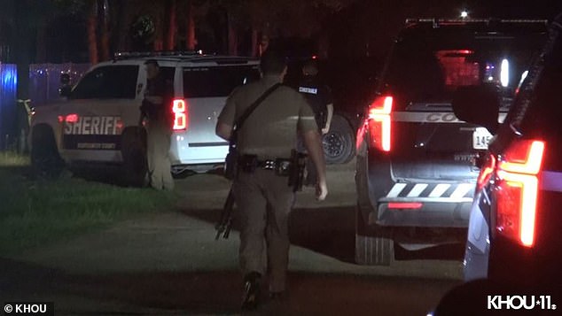 The shooting occurred at 11.31pm last night in Cleveland, a suburb north of Houston. Five bodies were found inside a home, and another three people were injured