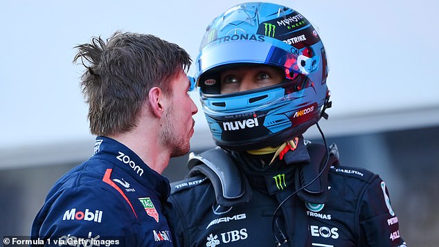 Verstappen told the British driver to 'expect next time the same' after being cut-up on the track