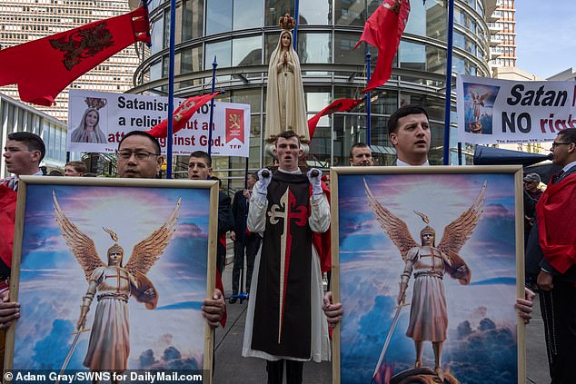 Demonstrators have introduced several counter-events to show their opposition to the conference