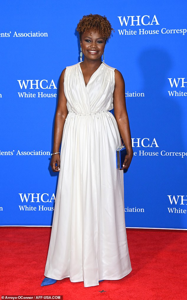 Biden's Press Secretary Karine Jean-Pierre arriving to the White House Correspondents' Dinner