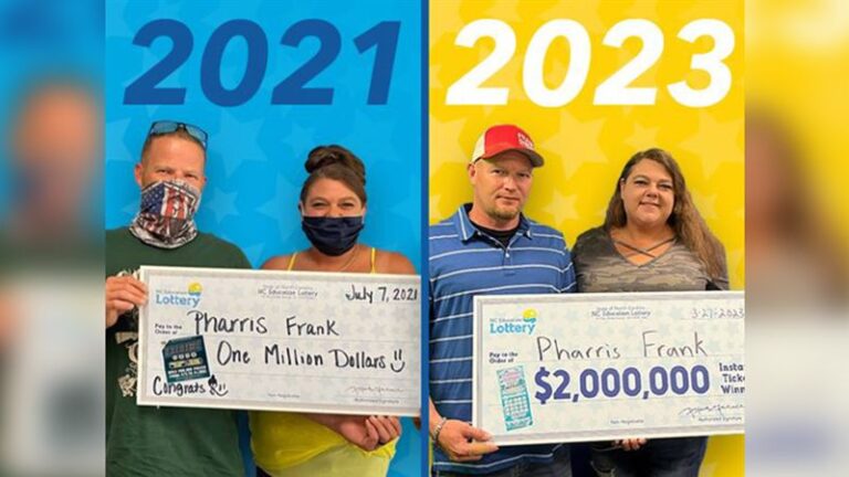 North Carolina man wins $2 million lottery after winning $1 million years before