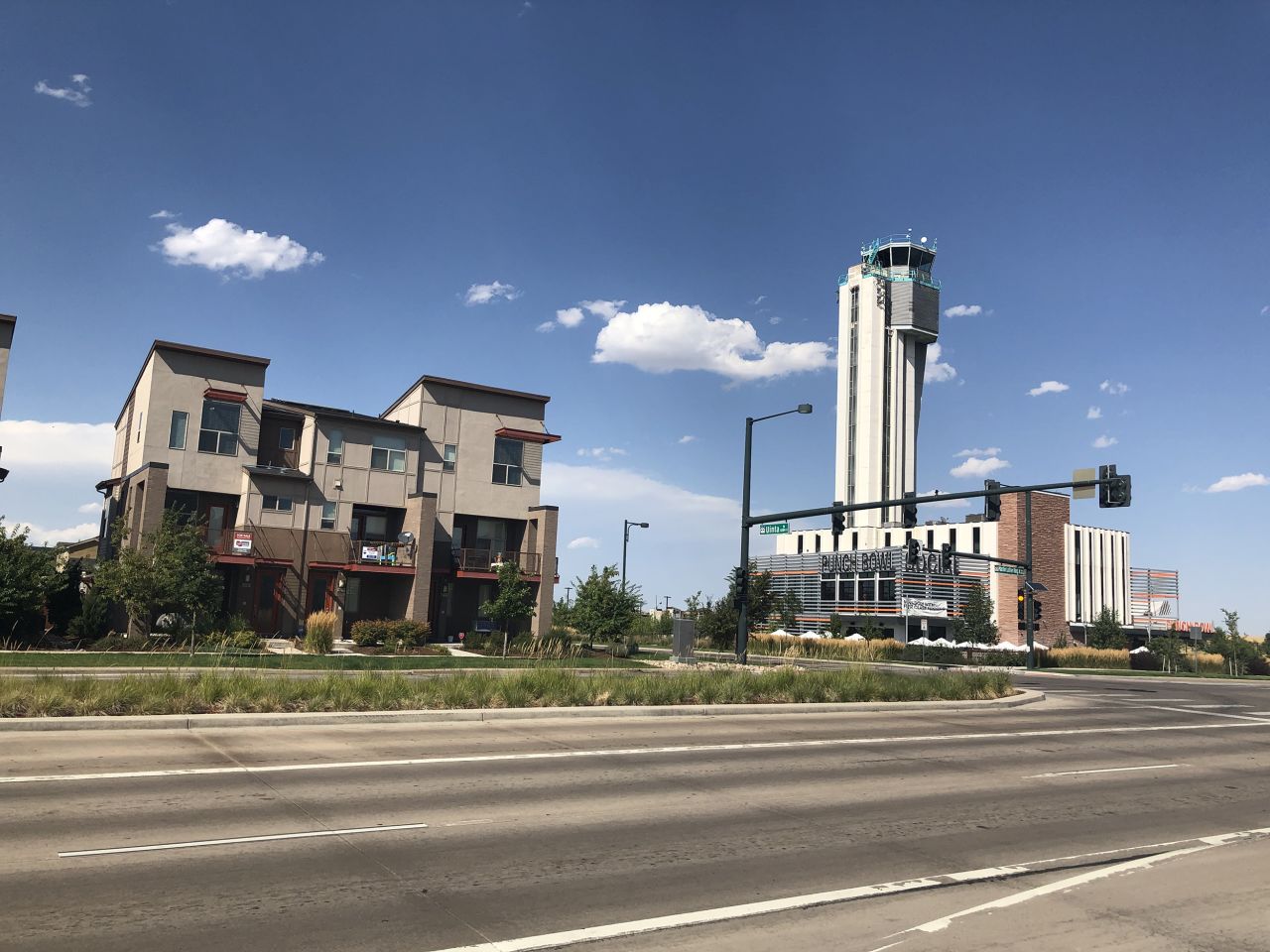 <strong>Stapleton International Airport, Denver, Colorado -- </strong>Today the site of the former airport is a thriving residential community called Central Park. But not every building was knocked down -- the former airport's air traffic control tower remains, and for a time was a <a href=