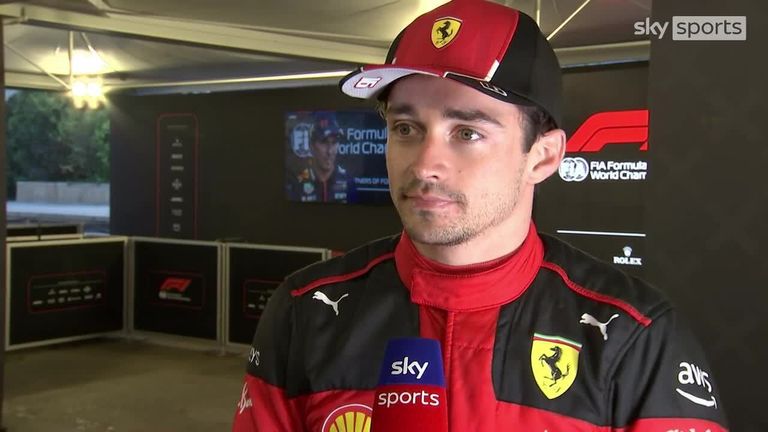 Charles Leclerc was ecstatic to get pole in his Ferrari for a third straight time around Baku City Circuit but he's concerned about the race pace of the Red Bulls