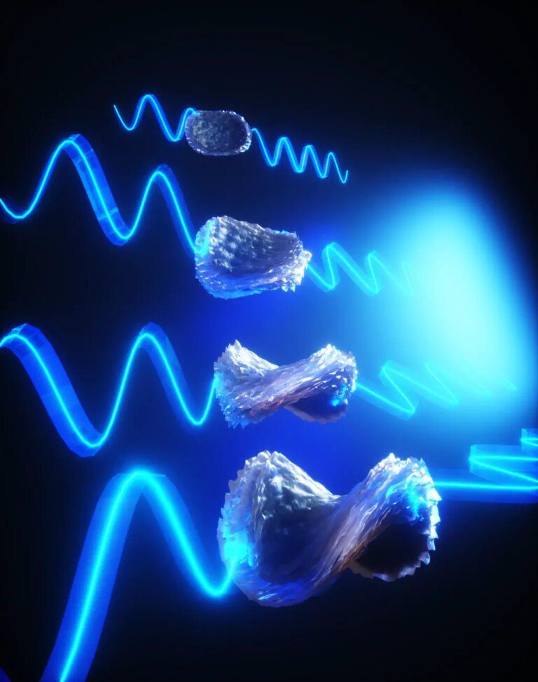 First Time Control of Twist in Nanoparticles