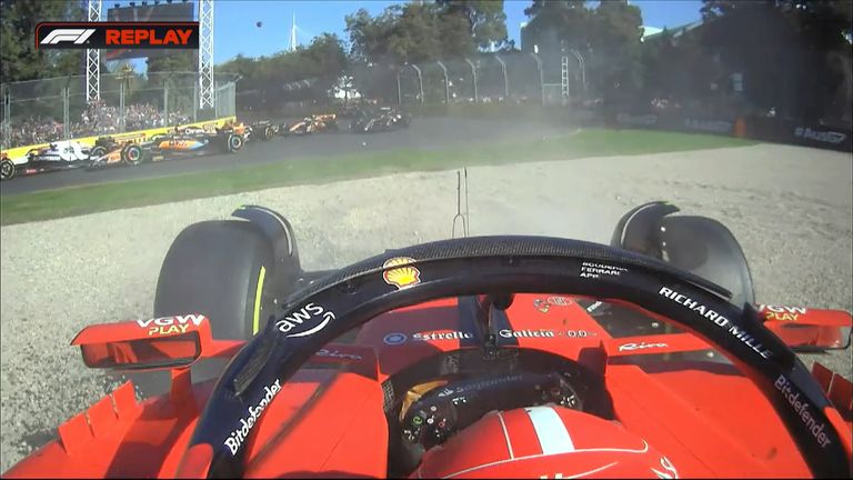 Charles Leclerc crashes out of contention on opening lap | Video | Watch TV Show