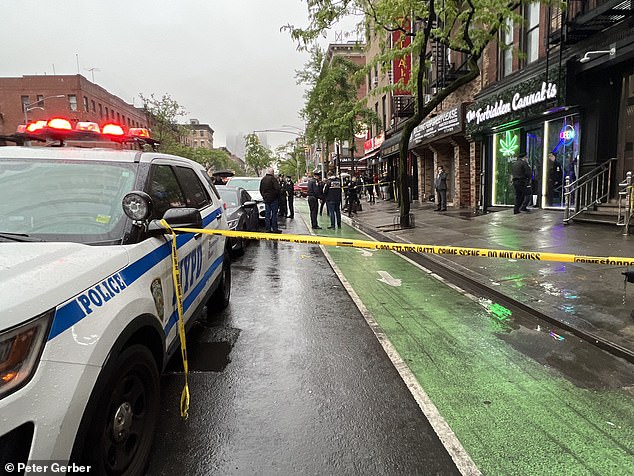 Gunman sends tourists running for cover argument between two men Hell’s Kitchen boils over