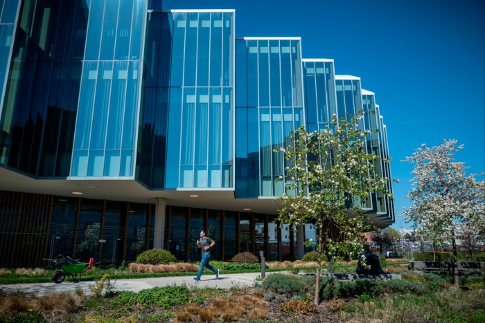 The AstraZeneca building on the Cambridge Biomedical Campus