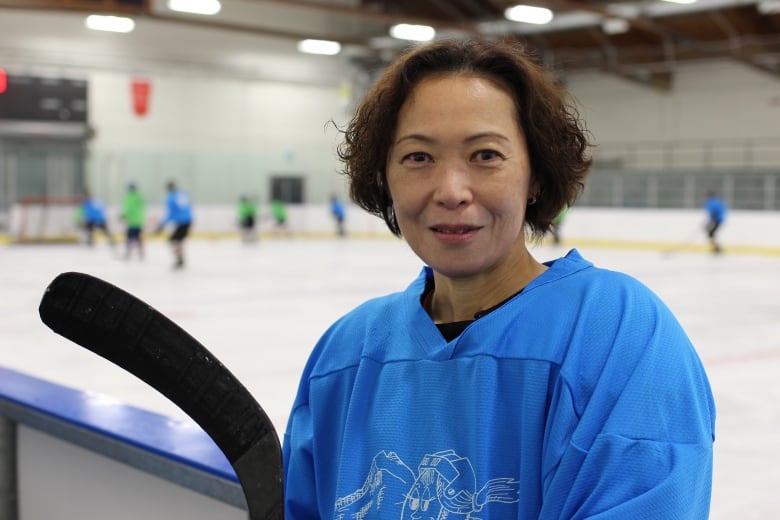 Takeko Takahashi is pictured at the Fenlands Banff Recreation Centre.