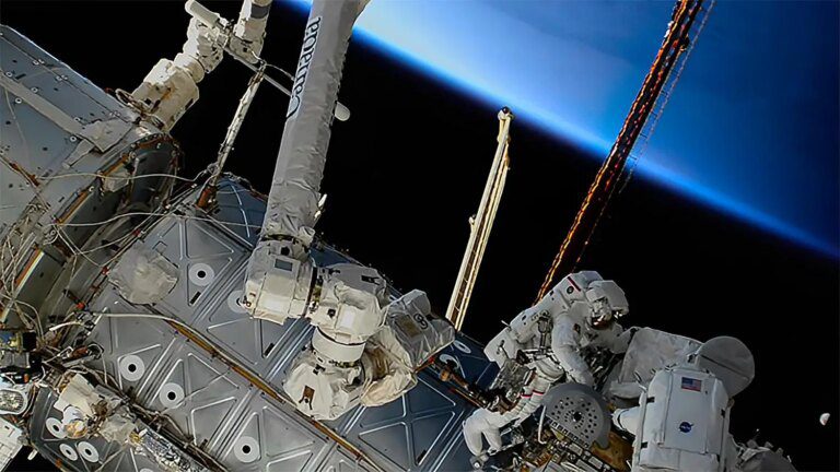 Astronauts Conclude Historic Power Boosting Spacewalk