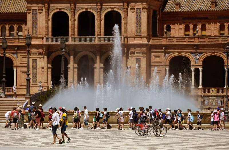 The unusually early heatwave has been driven by a mass of very hot and dry air coming from Africa