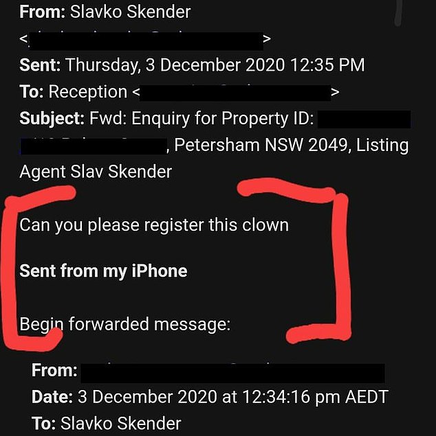 A shocked renter has said it's difficult enough to find a place to rent without being insulted (pictured) by the real estate agent who is supposed to be helping you